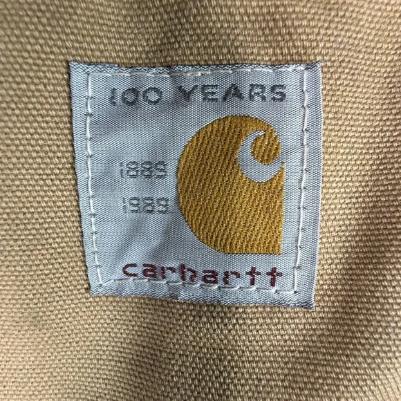 Vintage CARHARTT Duck Nylon Hunting Bib Overalls Brush Guard 48x30 USA Made